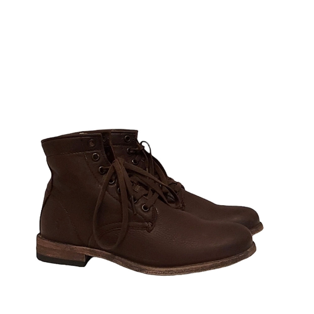 Frye 6.5 Comfortable Leather Lace Up Ankle Boots Great Condition